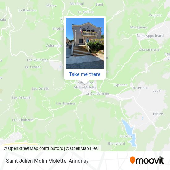 Mapa Saint Julien Molin Molette