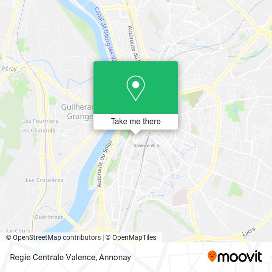 Regie Centrale Valence map