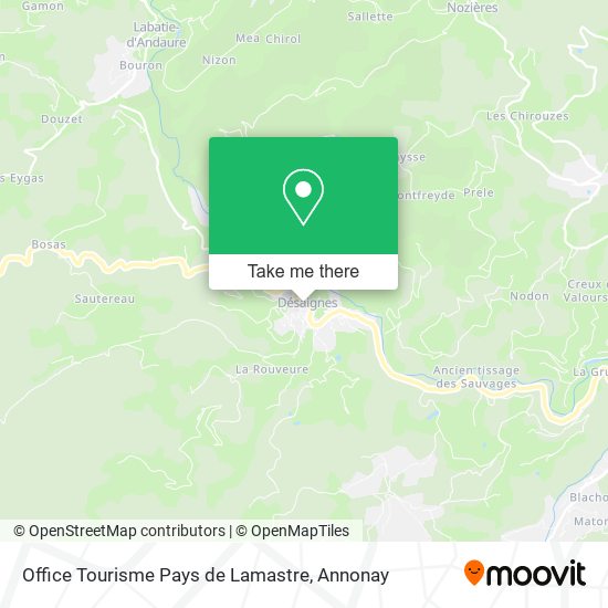 Mapa Office Tourisme Pays de Lamastre