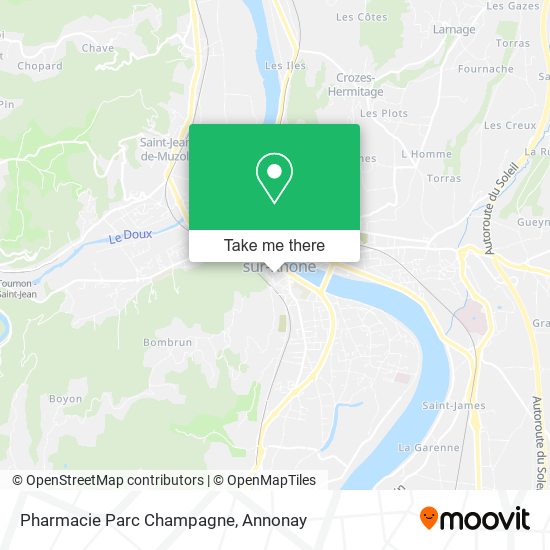 Mapa Pharmacie Parc Champagne