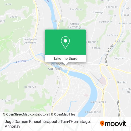Mapa Juge Damien Kinésithérapeute Tain-l'Hermitage