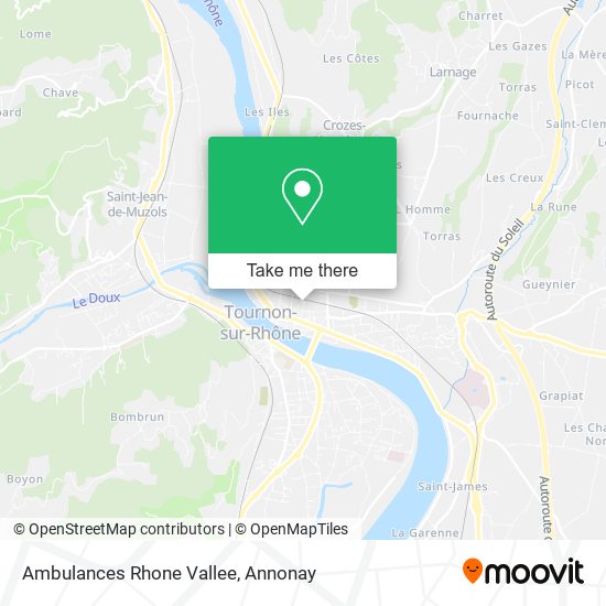 Mapa Ambulances Rhone Vallee