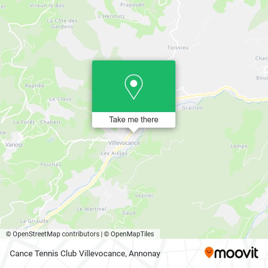 Cance Tennis Club Villevocance map