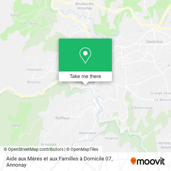 Mapa Aide aux Mères et aux Familles à Domicile 07