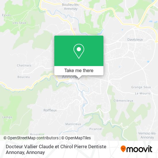 Docteur Vallier Claude et Chirol Pierre Dentiste Annonay map