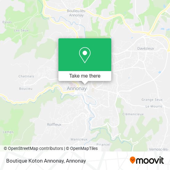 Boutique Koton Annonay map