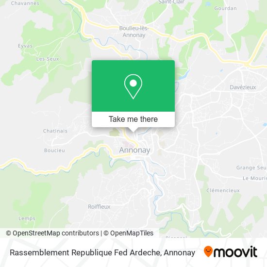 Mapa Rassemblement Republique Fed Ardeche