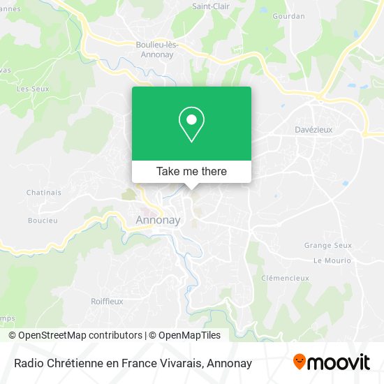 Mapa Radio Chrétienne en France Vivarais