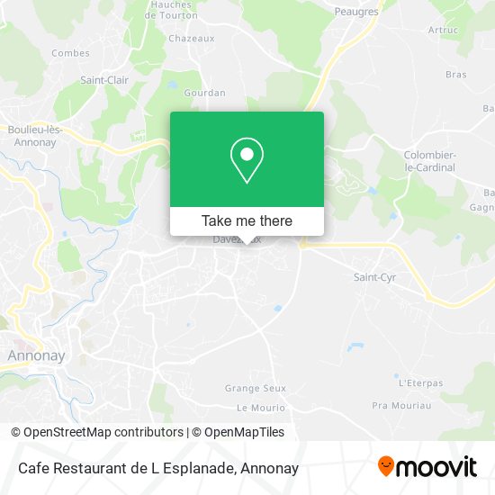 Mapa Cafe Restaurant de L Esplanade