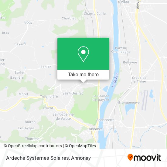 Mapa Ardeche Systemes Solaires