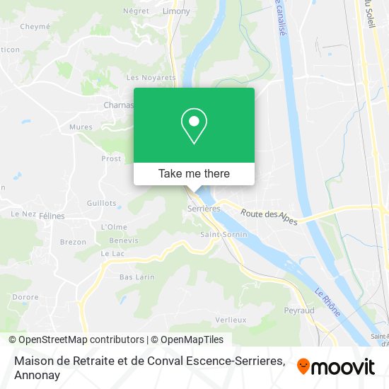 Maison de Retraite et de Conval Escence-Serrieres map
