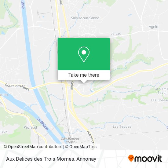 Aux Delices des Trois Momes map