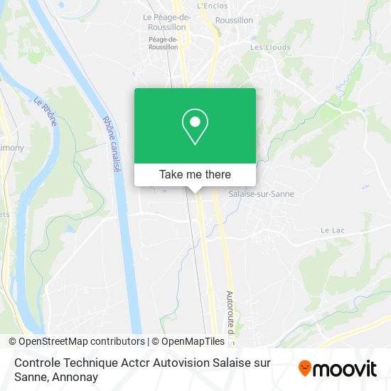 Mapa Controle Technique Actcr Autovision Salaise sur Sanne