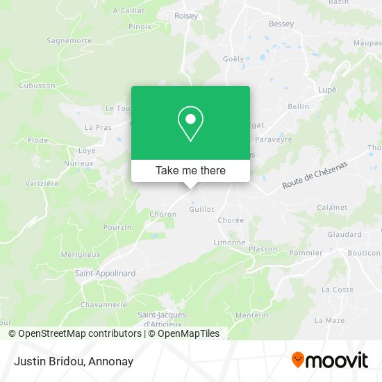 Justin Bridou map