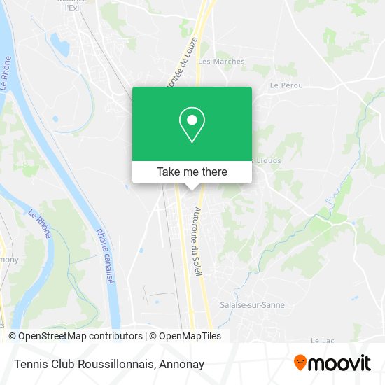 Tennis Club Roussillonnais map