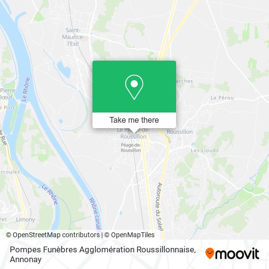 Pompes Funèbres Agglomération Roussillonnaise map