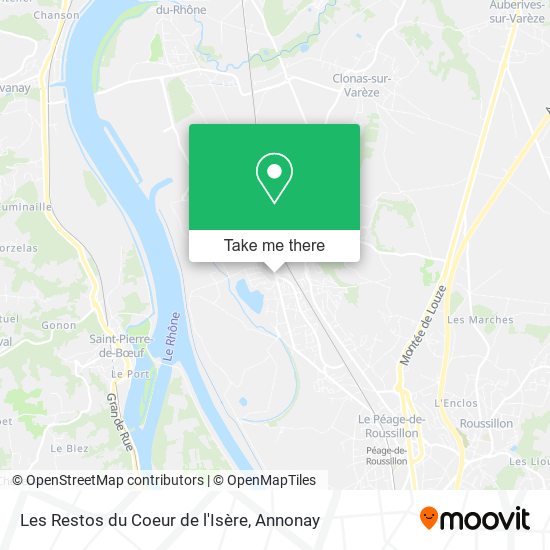 Les Restos du Coeur de l'Isère map