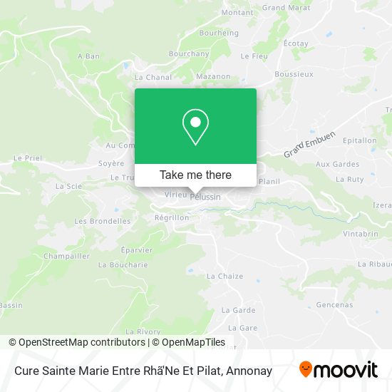 Mapa Cure Sainte Marie Entre Rhã'Ne Et Pilat