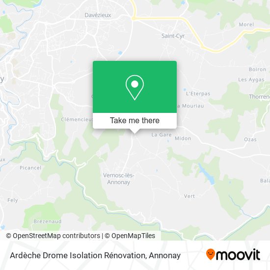 Ardèche Drome Isolation Rénovation map