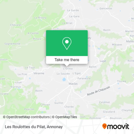 Les Roulottes du Pilat map