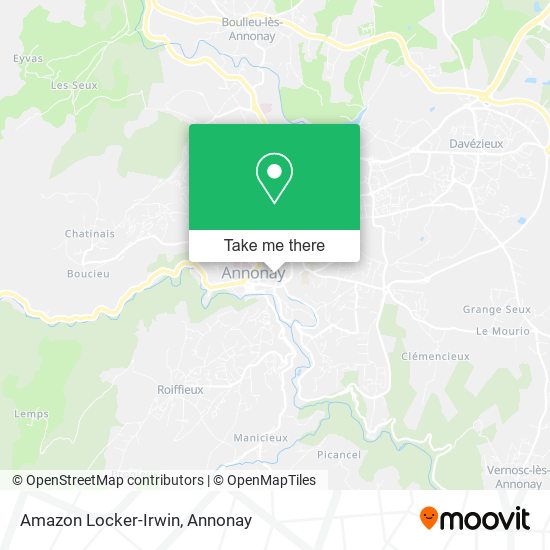 Amazon Locker-Irwin map