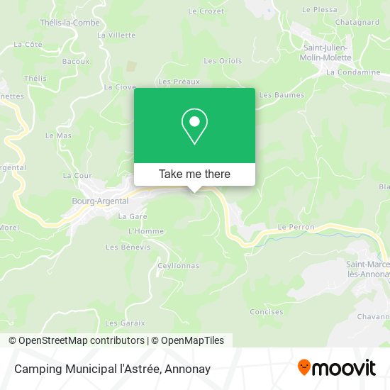 Camping Municipal l'Astrée map