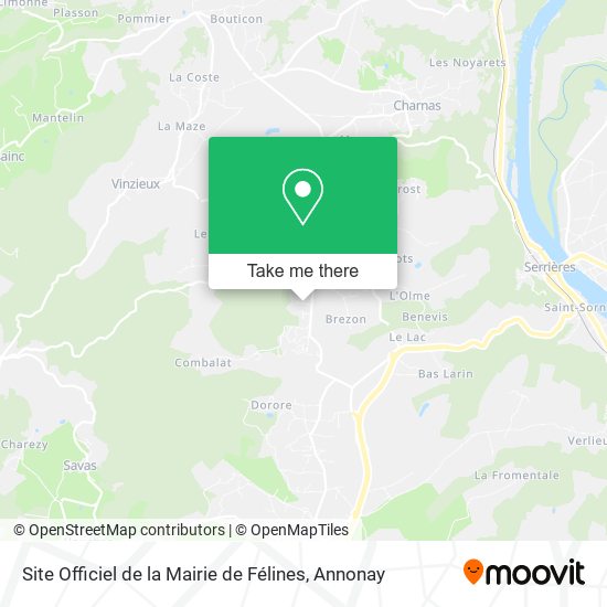 Mapa Site Officiel de la Mairie de Félines