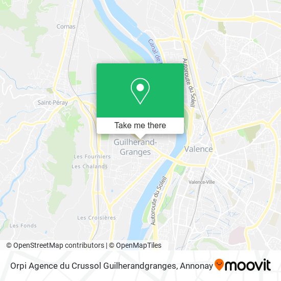 Orpi Agence du Crussol Guilherandgranges map