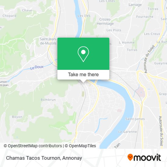 Mapa Chamas Tacos Tournon