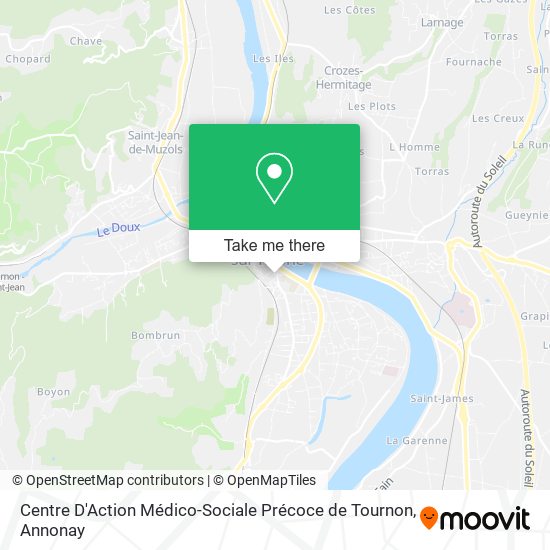 Mapa Centre D'Action Médico-Sociale Précoce de Tournon