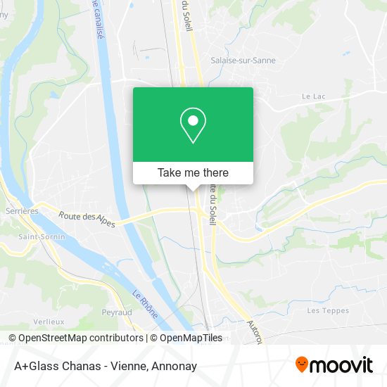 Mapa A+Glass Chanas - Vienne