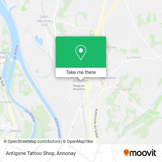 Antigone Tattoo Shop map