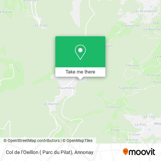 Mapa Col de l'Oeillon ( Parc du Pilat)