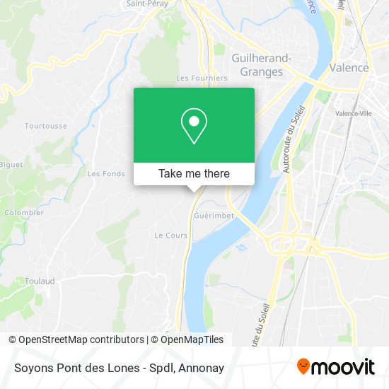 Soyons Pont des Lones - Spdl map