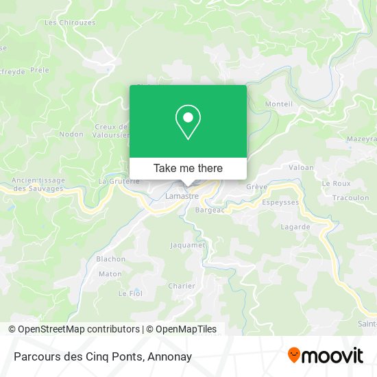 Parcours des Cinq Ponts map