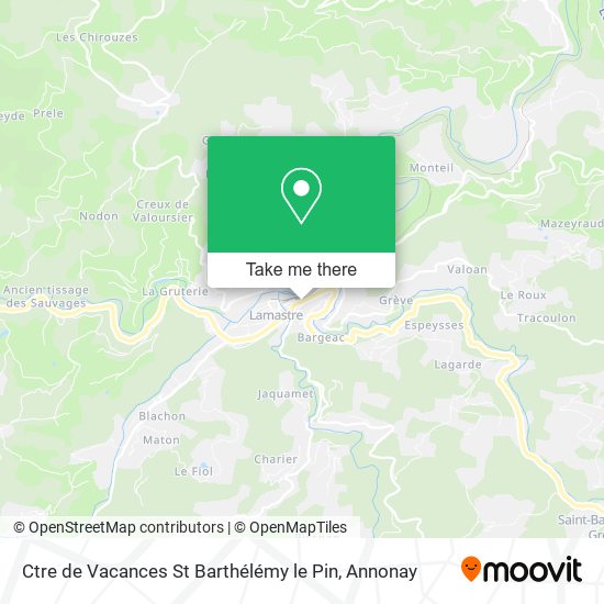 Ctre de Vacances St Barthélémy le Pin map