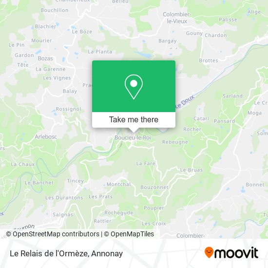 Le Relais de l'Ormèze map