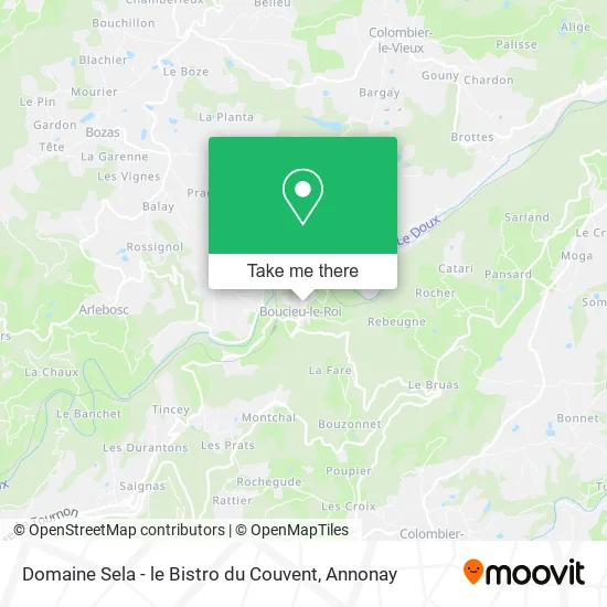 Domaine Sela - le Bistro du Couvent map