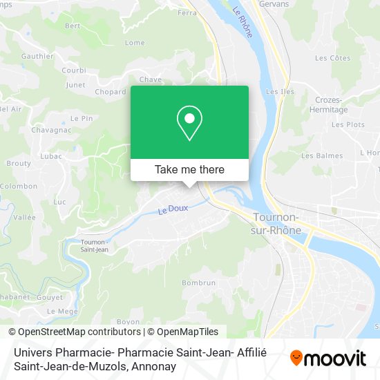 Univers Pharmacie- Pharmacie Saint-Jean- Affilié Saint-Jean-de-Muzols map