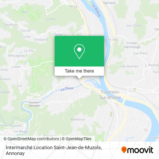 Intermarché Location Saint-Jean-de-Muzols map