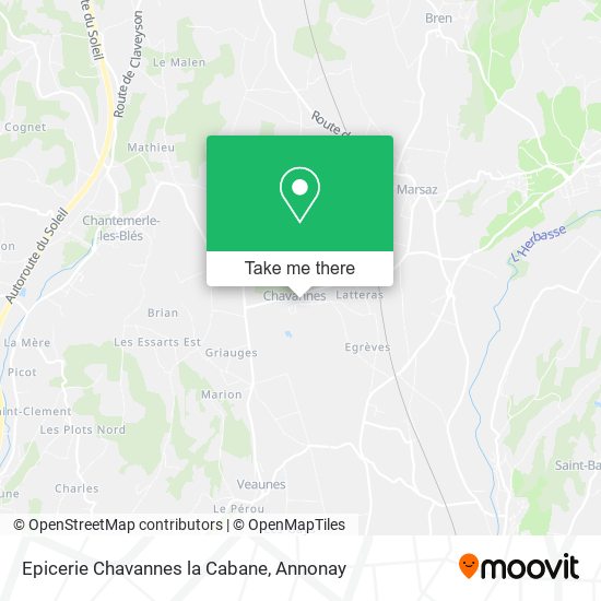 Epicerie Chavannes la Cabane map