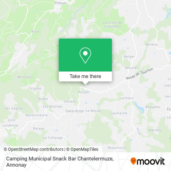 Camping Municipal Snack Bar Chantelermuze map