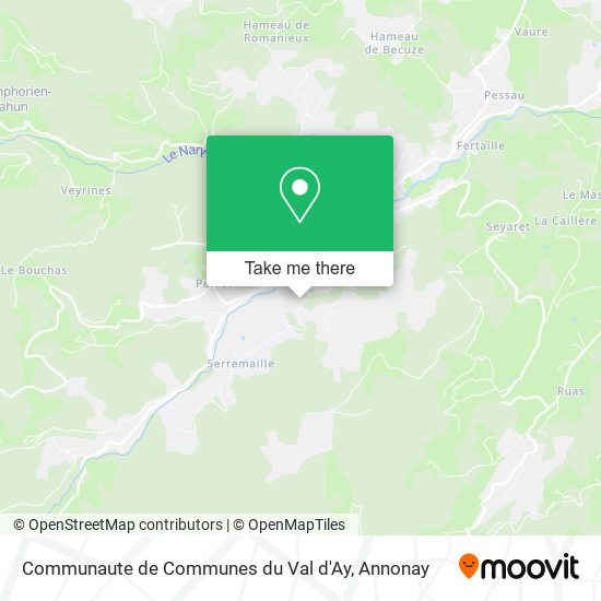 Communaute de Communes du Val d'Ay map