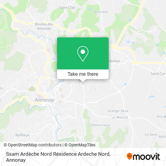 Mapa Ssam Ardèche Nord Résidence Ardeche Nord