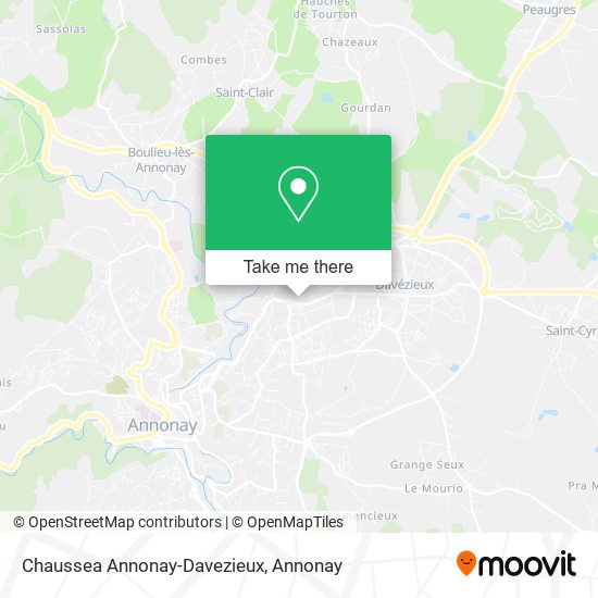 Chaussea Annonay-Davezieux map