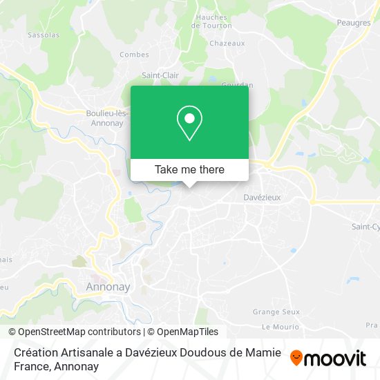 Création Artisanale a Davézieux Doudous de Mamie France map
