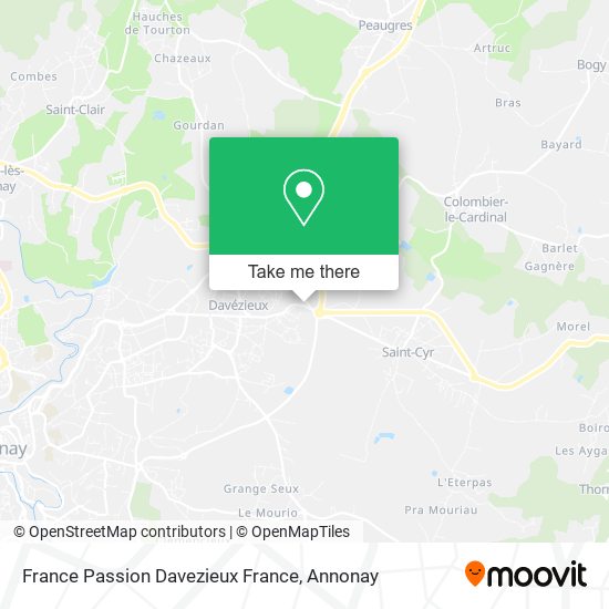 France Passion Davezieux France map