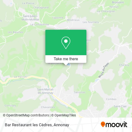 Bar Restaurant les Cèdres map