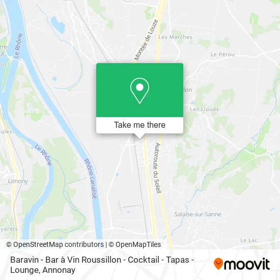 Baravin - Bar à Vin Roussillon - Cocktail - Tapas - Lounge map