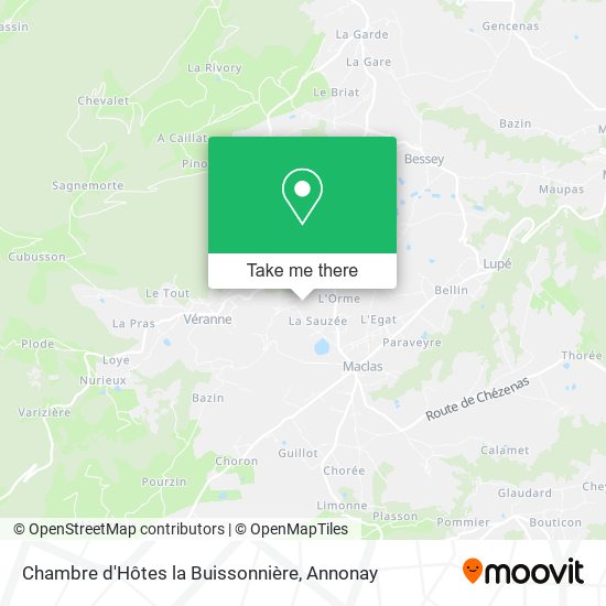 Chambre d'Hôtes la Buissonnière map